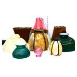 Estate lamp shade lot, inc glass shades