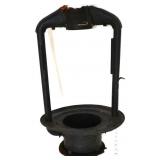 Vntg metal 22in long hanging lantern frame see pic