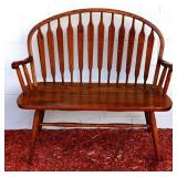 Vintage arrow back farmhouse bench