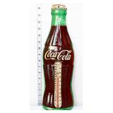 Vintage metal 16in Coca Cola bottle thermometer