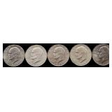 Lot of 5 1971 Ike dollar coins