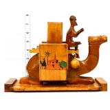 Vntg wood camel cigarette dispenser