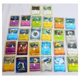 Lot of 26 1 grain silver bars on Pokemon cards
