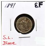 1891 seated liberty dime