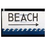 Metal Beach sign