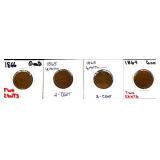 Lot of 4 2 cent coins