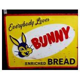Metal Bunny Bread sign
