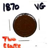 1870 2 cent coin