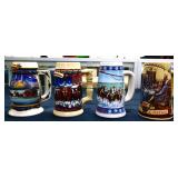 Lot of 4 beer steins