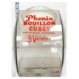 Vntg Phenix Bullion Cubes counter jar