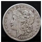 1880O Morgan silver dollar
