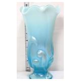 Fenton 10in aquamarine opalescent vase