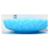 Fenton blue satin 8.75in bowl
