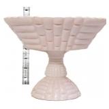 Vntg Jeanette pink milk glass open compote