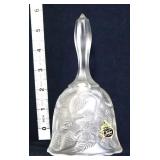Fenton clear satin strawberry pattern bell