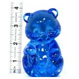 Fenton blue teddy bear figure