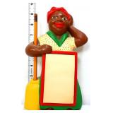 Vntg americana chalkware 9in note holder