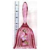 Fenton pink bell w/ pink & white flowers