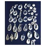Lot of clear glass prisms