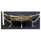 Silverplate 14x16.5 footed oval bowl