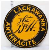 Vntg porcelain 12in Lackawanna Anthracite sign