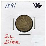 1891 seated liberty dime