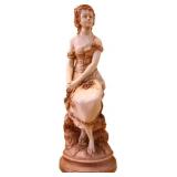 Vntg 34in Marwal figural lady statue see pics