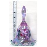 Fenton lavender iridescent bell w/ flowers
