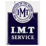 Vntg porcelain 20x28.5 IMT Service adv sign
