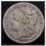 1880O Morgan silver dollar