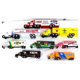 Lot of 8 Race Team semi trucks