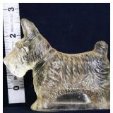Vntg glass scotty dog figural candy container