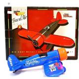Die cast 1929 Travel Air Model R plane bank in box