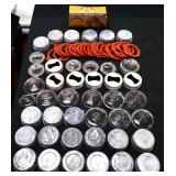 Lot of assorted vintage mason glass caps