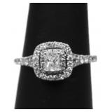 14k white gold diamond ring