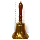 17in tall brass bell with wood handle