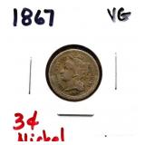 1867 3 cent nickel