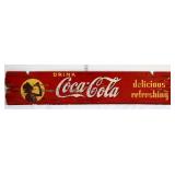 Vntg masonite 35.5x7 Drink Coca Cola sign