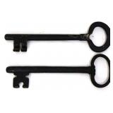 Pair cast iron keys