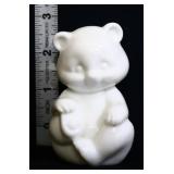 Fenton milk glass sitting teddy bear figure