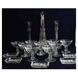 Clear glass estate lot, inc candleholders