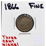 1866 3 cent nickel