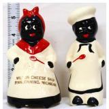 Pair americana figural 5.5in salt/pepper shakers