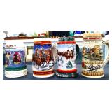 Lot of 4 beer steins