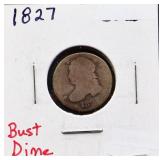 1827 bust dime