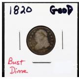 1820 bust dIme