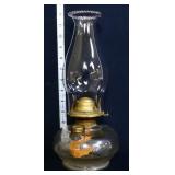 VIntage clear glass oil lamp