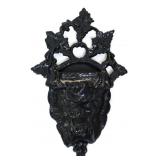 Vintage cast iron face match holder