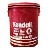 Vintage plastic 35lb Kendall Gear Lube bucket