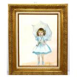 Framed 18x22 girl portait